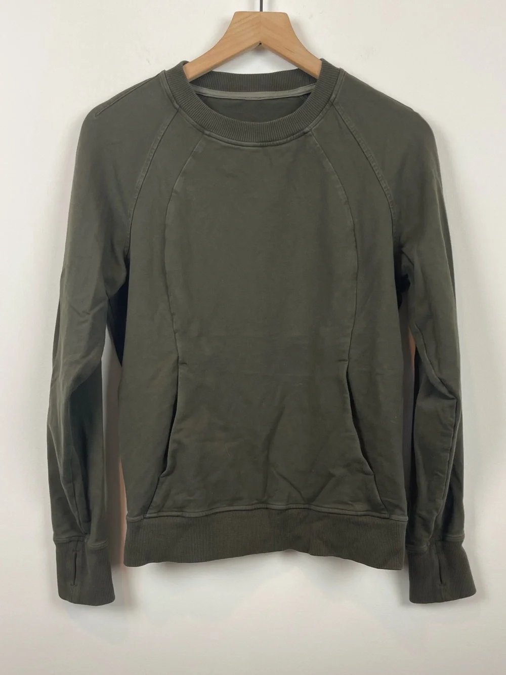 lululemon Scuba Crew Sweatshirt size 6 Olive